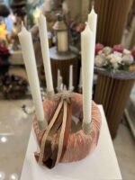 ARANJAMENT CU LUMANARI INALTE STEA DECORATIVA SI FUNDA