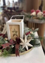 ARANJAMENT CU STELUTE IN TAVA METALICA AURIE - imagine 4