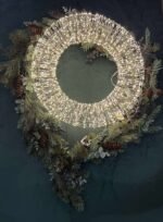 CORONITA CU 2000 LEDURI LUMINA CALDA DIAMETRU DE 45 CM - imagine 4