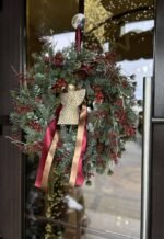 CORONITA ARTIFICILA CU INGERAS METALIC AURIU - imagine 5