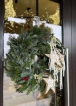 CORONITA DIN CETINA NATURALA  CU STELE DIN LEMN SI ACCESORII - imagine 5