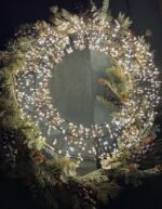 CORONITA METALICA CU LEDURI DIAMETRU 50 CM - imagine 2