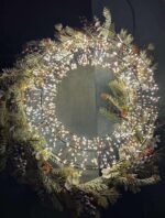 CORONITA METALICA CU LEDURI DIAMETRU 50 CM - imagine 4