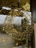 CORONITA METALICA CU LEDURI DIAMETRU 50 CM - imagine 5