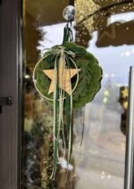 CORONITA MOOS ARTIFICIAL STEA METALICA AURIE SI FUNDITE - imagine 5