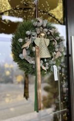 CORONITA DIN PIN ARTIFICIAL CONURI NINSE SI INGERAS METALIC AURIU