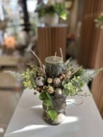 CUPA METALICA AURIE CU LUMANARE VERDE EUCALIPT SI ACCESORII - imagine 3