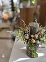 CUPA METALICA AURIE CU LUMANARE VERDE EUCALIPT SI ACCESORII - imagine 4