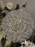 GLOB METALIC SILVER 100 LED LUMINA CALDA DIAMETRU 40CM - imagine 2