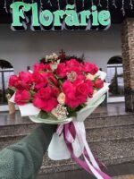 BUCHET TRANDAFIRI ROZ ,LALELE SI MINIROZE